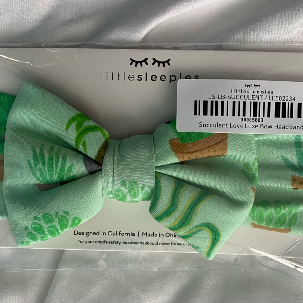 Little Sleepies Succulent Love luxe headband